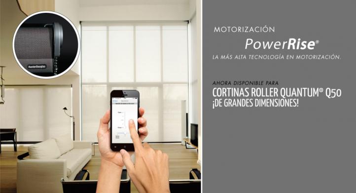 Cortina Roller Quantum Q50 con motorización PowerRise Cortina Roller Quantum Q50 con motorización PowerRise